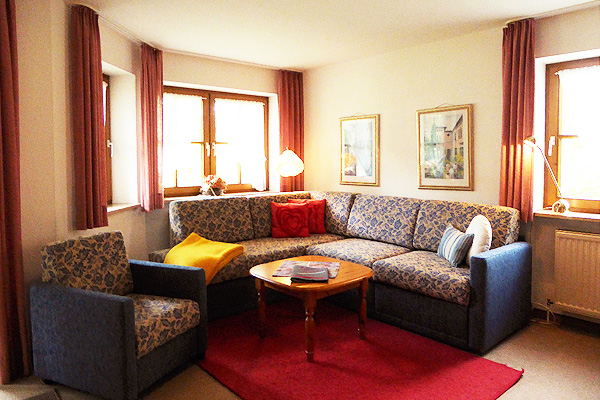 Wohnzimmer der Ferienwohnung in Oberstdorf